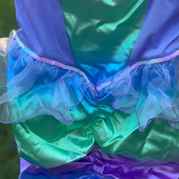 Girls Iridescent Mermaid Halloween Costume Dress - Picture 5 of 8
